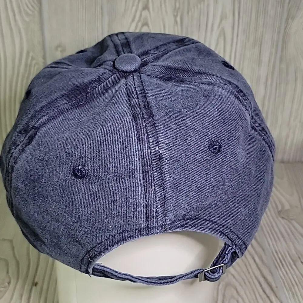 Hiking Hair Don't Care Blue Adjustable Cotton Hat